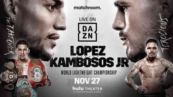 Boxing Lopez Vs Kambosos Jr 2021