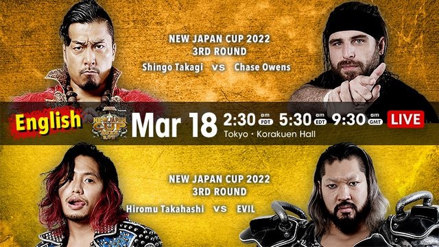 NJPW New Japan Cup 2022 Day 11