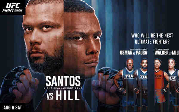 UFC Fight Night Santos vs. Hill card